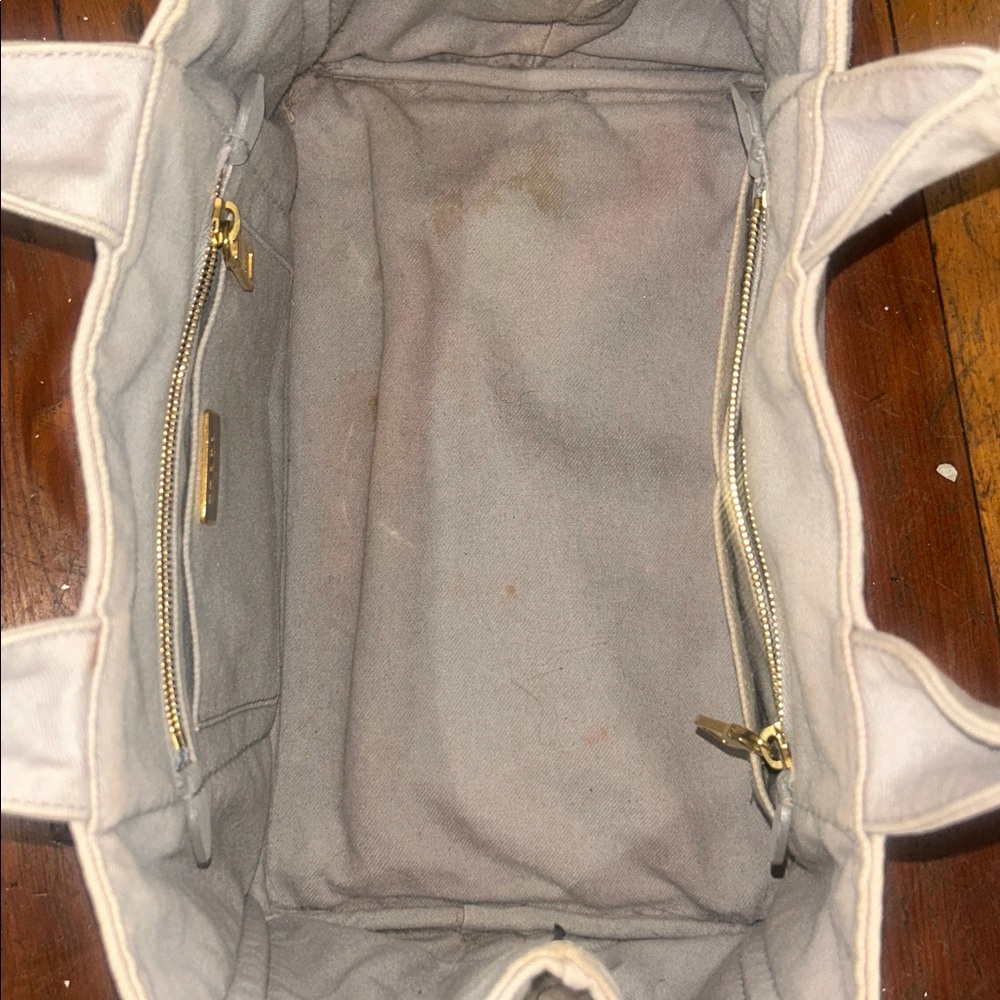 Prada Beige Canvas Tote Satchel - Picture 14 of 17
